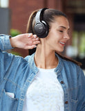 Mpow H7 Bluetooth Headphones Over Ear, 18 Hrs Comfortable Wireless Headphones w/Bag, Rechargeable HiFi Stereo Headset, CVC6.0 Headphones (Black)