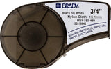 Brady High Adhesion Cloth Label Tape (M21-750-499) - Black On White Nylon - Compatible with BMP21-PLUS, ID PAL