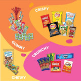 Sweet Choice (40 Count) Ultimate Sampler Mixed Bars, Cookies, Chips, Candy Snacks Box for Office, Meetings, Schools,Friends & Family, Military