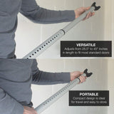 SABRE HS-DSB Door Security Bar – Adjustable 2-in-1 Home Security Door Bar, Strong Scratch-Proof Grip,Removable Door Knob Top for Use on Sliding Doors