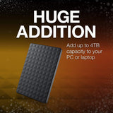 Seagate Expansion Portable 2TB External Hard Drive HDD – USB 3.0 for PC Laptop (STEA2000400)