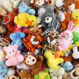 28 Piece Mini Plush Animal Toy Set, Cute Small Animals Plush Keychain Decoration for Themed Parties, Kindergarten Gift Giveaway