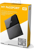 WD 2TB Black My Passport Portable External Hard Drive - USB 3.0 - WDBS4B0020BBK-WESN