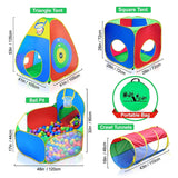 5pc Kids Ball Pit Tents and Tunnels, Toddler Jungle Gym Play Tent with Play Crawl Tunnel Toy, for Boys babies infants Children