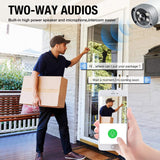 Outdoor Security Camera, Wireless IP66 Waterproof 1080p IP Cam 2.4G Night Vision Surveillance System with 4 Lamps, Two-Way Audio, Motion Detection