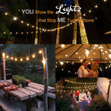 Globe String Lights with 27 Clear G40 Bulbs, Connectable Outdoor /Indoor Lights