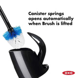OXO Good Grips Hideaway Compact Toilet Brush - Black