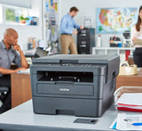 Brother Compact Monochrome Laser Printer, HLL2395DW, Flatbed Copy & Scan, Wireless Printing, NFC, Cloud-Based Printing & Scanning,
