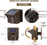 1/2 Mile Long Range Solar Wireless Driveway Alarm Outdoor Weather