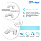 The ConfiDental - Pack of 5 Moldable Mouth Guard for Teeth Grinding Clenching Bruxism, Sport Athletic, Whitening Tray, Including 3 Regular