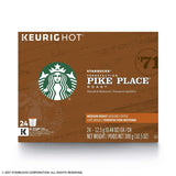 Starbucks Pike Place Roast Medium Roast Single Cup Coffee for Keurig Brewers, 4 boxes of 24 (96 total K-Cup pods)