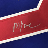 Autographed/Signed Mike Eruzione Blue Team USA Miracle On Ice 1980 Hockey Jersey
