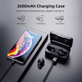 ENACFIRE Bluetooth 5.0 Wireless Headphones, Future Plus Wireless Earbuds 104 Cycle Playing Time IPX8 Waterproof Deep Bass Bluetooth Headphones
