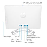 HP 22-Inch All-in-One Computer, Intel Core i3-8130U, 4GB RAM, 1TB Hard Drive, Windows 10 (22-c0030, White)