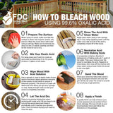 FDC 99.6% PURE OXALIC ACID Powder C2H2O4 (Ethanedioic Acid Dihydrate) Rust Remover, Bleaching Agent, Wood Stain Remover & More!