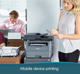 Brother Monochrome Laser Printer, Compact All-In One Printer, Multifunction Printer, MFCL2710DW, Wireless Networking and Duplex Printing