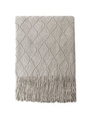 Bourina Sofa Couch Throw Beige, 50"x60",
