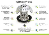 TubShroom Ultra Revolutionary Bath Tub Drain Protector Hair Catcher/Strainer/Snare, Stainless Steel