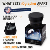 Wide Angle Lens 37mm Attaches to Any iOgrapher Filmmaking Case or 37mm Mount for High Definition Video Recording - Includes Macro Lens
