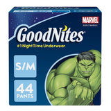 GoodNites Bedtime Bedwetting Underwear for Boys, S-M (38-65 lb), 44 Ct. (Packaging May Vary)