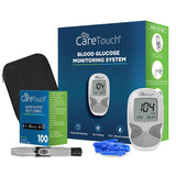 Care Touch Diabetes Testing Kit – Care Touch Blood Glucose Meter, 100 Blood Test Strips, 1 Lancing Device, 30 gauge Lancets-100 count