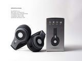 iJoy Matte Finish Premium Rechargeable Wireless Headphones Bluetooth Over Ear Headphones Foldable Headset with Mic (Stealth)