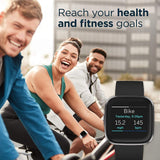 Fitbit Versa 2 Health & Fitness Smartwatch with Heart Rate, Music, Alexa Built-in, Sleep & Swim Tracking, Black/Carbon, One Size S & L Bands Included