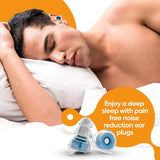 Noise Cancelling Ear Plugs for Sleeping [2 Pairs] Reusable Safe Silicone Earplugs Musicians Hearing Protection with High Fidelity Sound Reduction