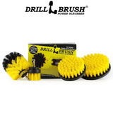 Drillbrush 4 Piece Nylon Power Brush Tile and Grout Bathroom Cleaning Scrub Brush Kit - Power Scrubber Drill Brush Kit- Power Brush Drill Attachment