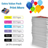 Canon Wireless Pixma TS9120 Inkjet All-in-one Printer with Scanner, Copier, Mobile Printing, Airprint and Google Cloud + Bonus Set of Ink