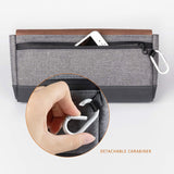 Comfyable Carrying Case Fit for Nintendo Switch with 6 Game Slots, Portable Travel Pouch Protective Waterproof Cover , Dark Gray & Brown