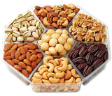 Holiday Nuts Gift Basket - Gourmet Food Gifts Prime Delivery - Christmas, Mothers & Father's Day Fruit Nut Gift Box, Assortment Tray - Birthday