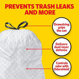 Glad Tall Kitchen Drawstring Trash Bags - OdorShield 13 Gallon White Trash Bag, Gain Original with Febreze Freshness - 100 Count