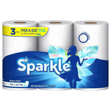 Sparkle Paper Towels, 18 Pick-A-Size Plus Rolls = 37 Regular Rolls, Longer Lasting Rolls, White, 115 Sheets Per Roll