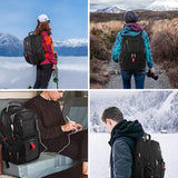 Travel Backpacks for Men, Extra Large College School Laptop Bookbags with USB Charging Port,TSA Friendly Water Resistant Business Computer Bag