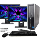 Desktop Computer Package Compatible with HP Elite 8100, Intel Core i5 3.2-GHz, 8GB RAM, 500GB HDD, Dual 19 Inch LCD, DVD, Keyboard, Mouse