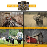 Campark Trail Game Camera-14MP 1080P Waterproof Hunting Scouting Cam with 3 Infrared Sensors for Wildlife Monitoring with 120°Detecting Range