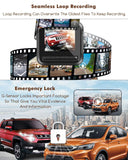 Dash Cam Car Camera Recorder FHD 1080P Front and Rear Cameras,Driving Loop Recording,2.2 Inch LCD Screen 170°Wide Angle, WDR,Night Vision, G-Sensor