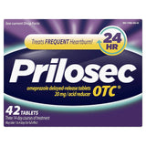 Prilosec OTC Frequent Heartburn Relief Medicine & Acid Reducer, 42 Count – Omeprazole Delayed-Release Tablets 20mg