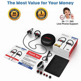 SENSO Bluetooth Headphones, Best Wireless Sports Earphones w/Mic IPX7 Waterproof HD Stereo Sweatproof Earbuds for Gym Running Workout