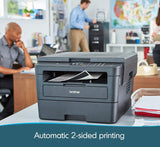 Brother Compact Monochrome Laser Printer, HLL2395DW, Flatbed Copy & Scan, Wireless Printing, NFC, Cloud-Based Printing & Scanning,