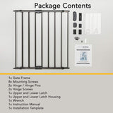 North States 47.85" Easy Swing & Lock Baby Gate: Ideal for Standard or Wider stairways, Swings to self-Lock. Hardware Mount (mounts Included)