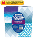 Quilted Northern 3-PLY Ultra Facial Tissue (16 Cube Boxes)