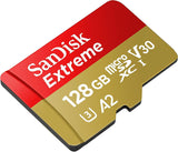 SanDisk 128GB Extreme microSDXC UHS-I Memory Card with Adapter