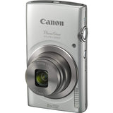 Canon PowerShot ELPH 180 20MP 8X Zoom Digital Camera (Silver) + 32GB Card + Reader + Case + Accessory Bundle