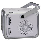 Jensen CD-555 White/Silver CD Bluetooth Boombox Portable Bluetooth Music System