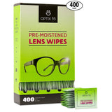 Eyeglass Cleaner Lens Wipes - 400 Pre-Moistened Cleaning Cloths - Glasses Cleaner Wipe Safely Cleans Eye Glasses, Sunglasses, Screens
