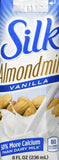 Silk Pure Almondmilk, Vanilla, 8 Ounce, 18 Count, Vanilla Flavored Non-Dairy Almond Milk, Individually Packaged, Dairy-free Milk