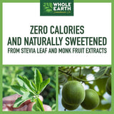 Whole Earth Sweetener Stevia Leaf and Monk Fruit Sweetener, Erythritol Sweetener