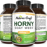 Horny Goat Weed Herbal Complex Extract for Men and Women – Ginseng Maca Root Tongkat Ali Powder – 60 1000mg Optimum Dosage Capsules